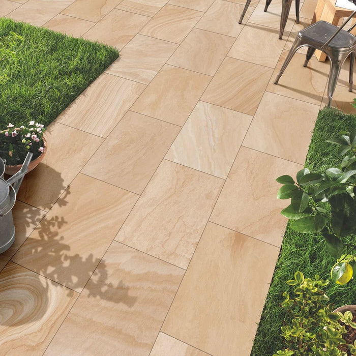 Sandstone Porcelain SINGLE TILE Porcelain paving 20mm 900 x 600mm