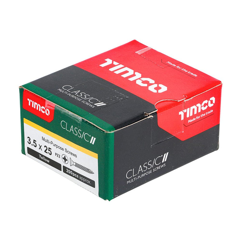 Timco - Classic Screw PZ2 CSK ZYP 3.5 x 25 - box of 200
