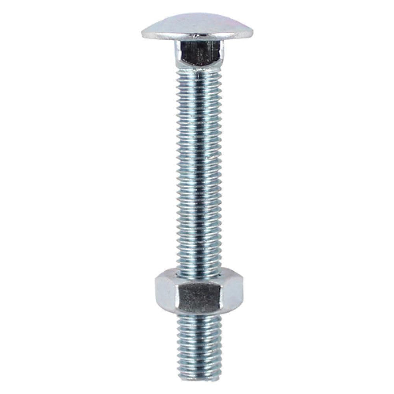 Timco - Carriage Bolt & Hex Nut - BZP M10 x 100 - 2 PCS