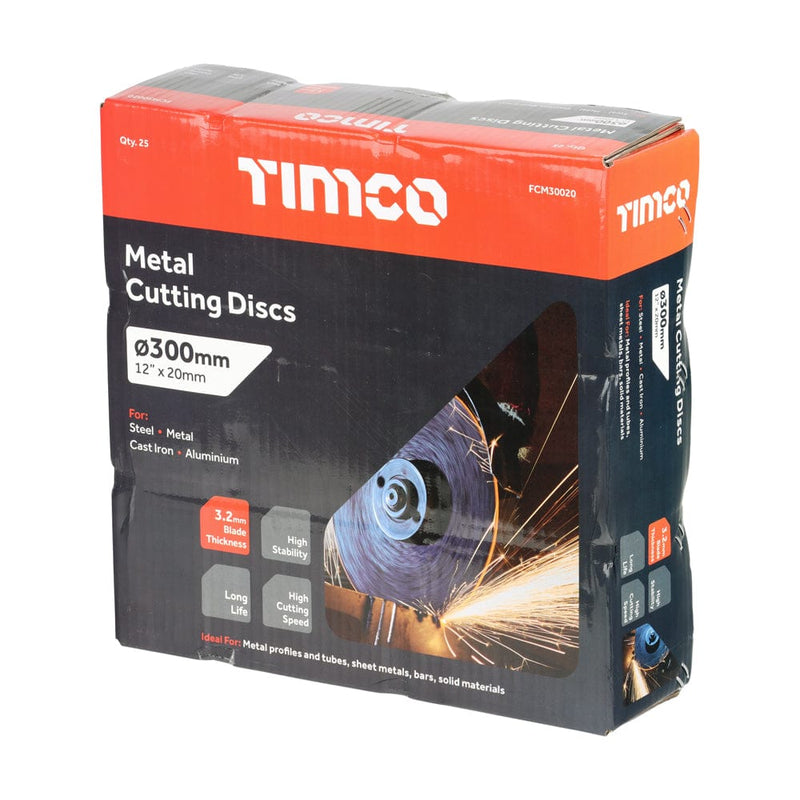 Timco 230mm metal cutting disc Bonded Abrasive Disc - For Cutting 230 x 22.2 x 1.9 - 25 PACK (Copy)