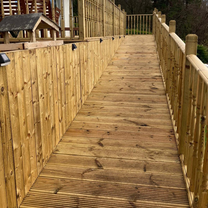 Redwood Decking Treated 145mm x 28mm - 3.6m, 4.8m, 5.4m lengths