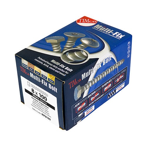 Timco - Multi-Fix Bolt HEX Flange Head 6.0 x 50 - 100 PCS
